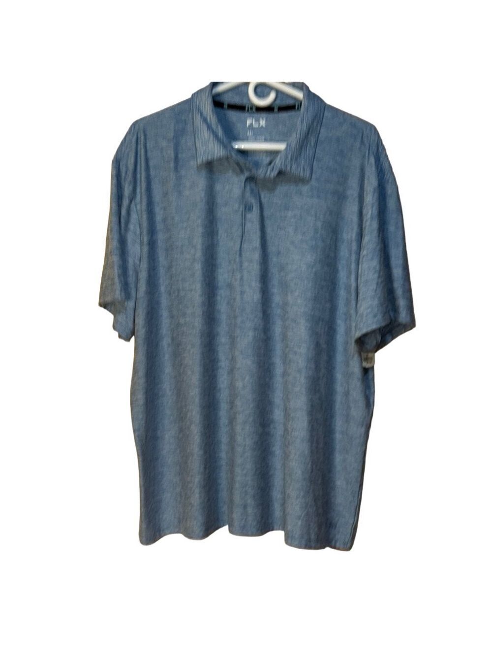 FLX Polo Shirt Blue Moisture Wicking XXL